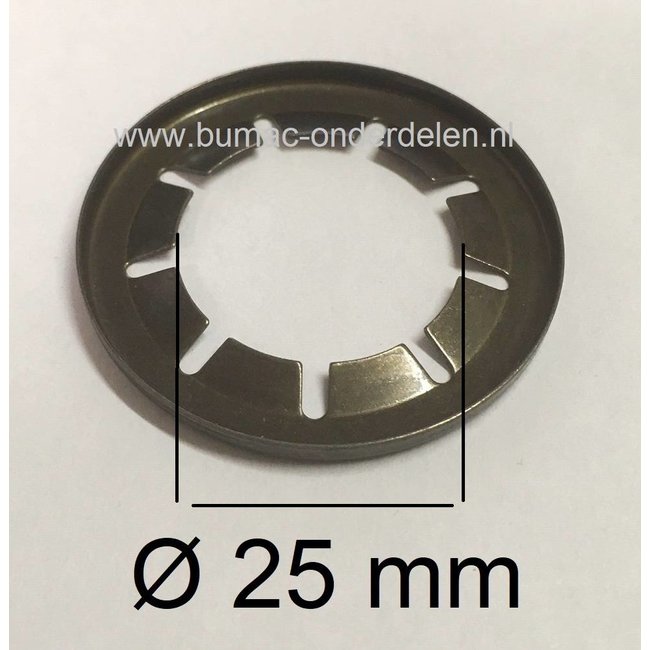 Asklemring - Starlock Borgring Binnen Ø 25 mm - Buiten Ø 41 mm voor Grasmaaier, Zitmaaier, Frontmaaier, Quad, Tuintrekker, Kooimaaier, Tuinfrees, Minikraan, Werktuigen