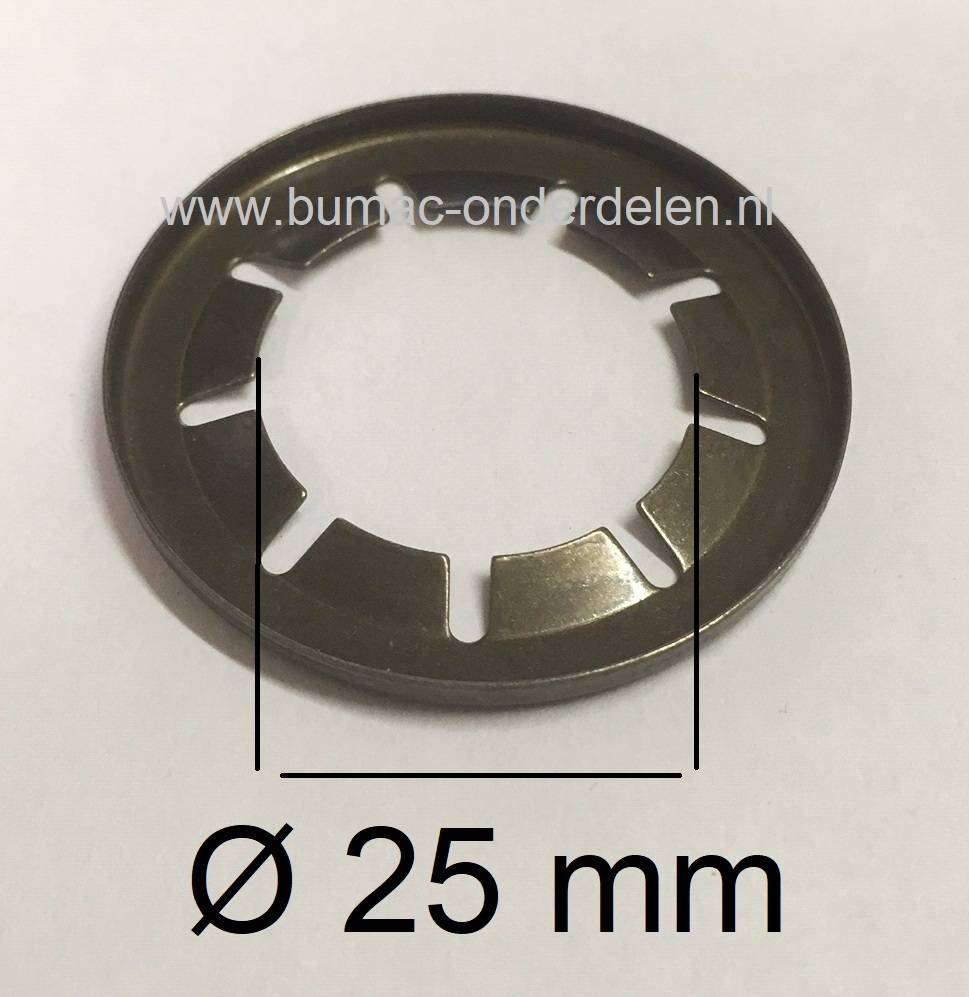 Asklemring - Starlock Borgring Binnen Ø 25 mm - Buiten Ø 41 mm voor Grasmaaier, Zitmaaier, Frontmaaier, Quad, Tuintrekker, Kooimaaier, Tuinfrees, Minikraan, Werktuigen
