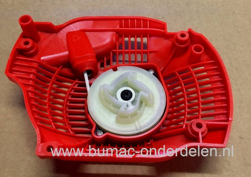 Starter voor Husqvarna 445, 450 Kettingzaag, Handstarter voor onder andere Husqvarna 445, 445E, 445II, 450, 450E Motorzagen Complete Startinrichting onderdeel