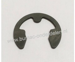 Asborgring Binnendiameter 7 mm, voor As Ø 8 - 9 mm met Inkeping  Circlip voor het Bevestigen van Wiel, Wielas, Fusee, Stuurstang, Poelie, Hendels bij Grasmaaier, Zitmaaier, Frontmaaier, Tuintrekker, Kooimaaier, Verticuteermachine, Tuinfrees, Skelter