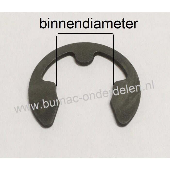 Asborgring Binnendiameter 9 mm, voor As Ø 10 - 11 mm met Inkeping  Circlip voor het Bevestigen van Wiel, Wielas, Fusee, Stuurstang, Poelie, Hendels bij Grasmaaier, Zitmaaier, Frontmaaier, Tuintrekker, Kooimaaier, Verticuteermachine, Tuinfrees, Skelter