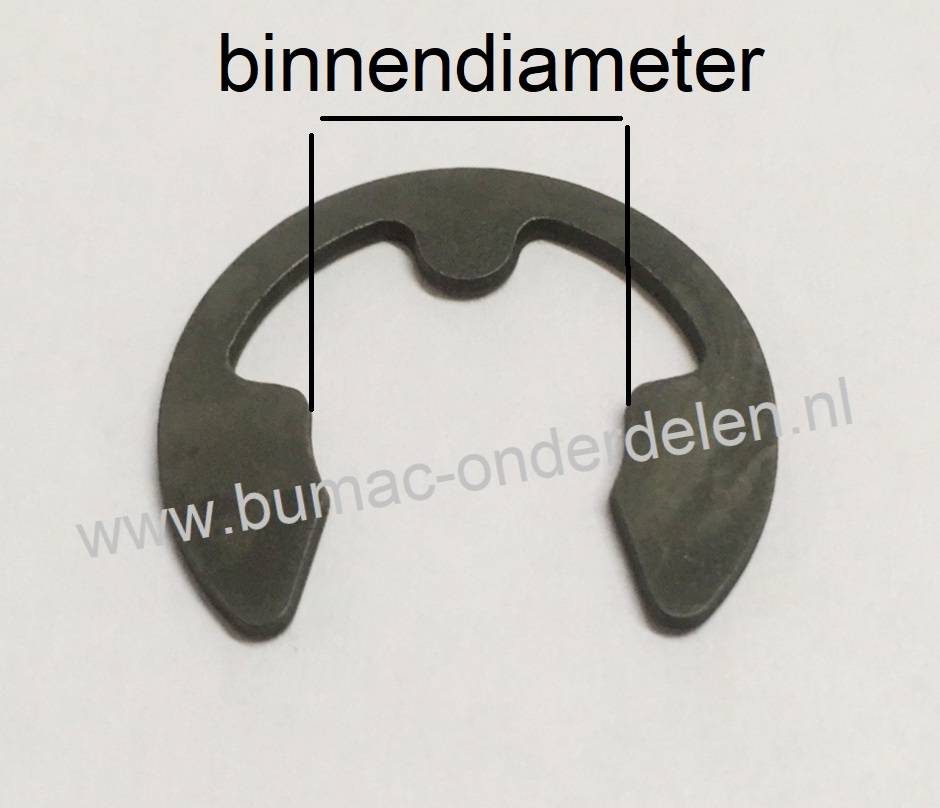 Asborgring Binnendiameter 24 mm, voor As Ø 25 - 26 - 27 - 28 - 29 mm met Inkeping  Circlip voor het Bevestigen van Wiel, Wielas, Fusee, Stuurstang, Poelie, Hendels bij Grasmaaier, Zitmaaier, Frontmaaier, Tuintrekker, Kooimaaier, Verticuteermachine, Tu