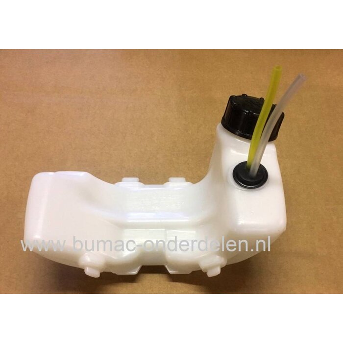 Brandstoftank voor Honda GX35 Motor op Bosmaaier, Heggenschaar, Tuinfrees Benzinetank komt onder andere voor op Honda GX 35 Motor, Tank Compleet met Benzinedop, Doorvoerrubber, Benzineslang en Benzinefilter Honda Naftbak