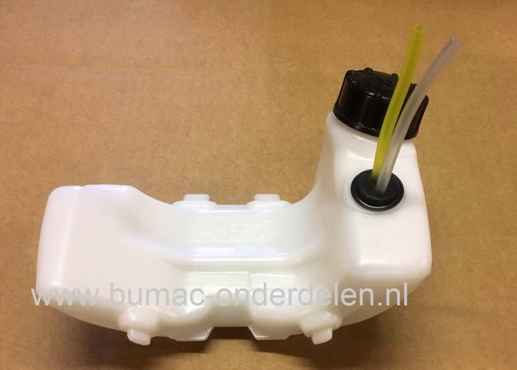 Brandstoftank voor Honda GX35 Motor op Bosmaaier, Heggenschaar, Tuinfrees Benzinetank komt onder andere voor op Honda GX 35 Motor, Tank Compleet met Benzinedop, Doorvoerrubber, Benzineslang en Benzinefilter Honda Naftbak