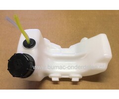 Brandstoftank voor Honda GX35 Motor op Bosmaaier, Heggenschaar, Tuinfrees Benzinetank komt onder andere voor op Honda GX 35 Motor, Tank Compleet met Benzinedop, Doorvoerrubber, Benzineslang en Benzinefilter Honda Naftbak