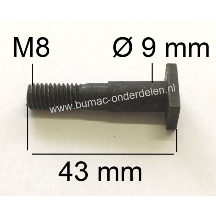 Kraagbout voor Bevestigen Koppelingsdeksel, Rechter Zijkap bij Husqvarna, Jonsered, Partner Kettingzaag, Motorslijper  Husqvarna 61, 68, 266, 268, 272XP, 281XP, 288XP EPA, 3120XP, 3120EPA, 3120K, 262XP EPA, 371XP, 372XP, 394XP, K1250, K1260, K1270, Jonser