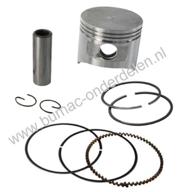 Zuiger Ø 82 mm voor Honda GX340 Motor, Zuiger Compleet met Zuigerveren, Pistonpen en Borgclips voor Grasmaaier, Tuinfrees, Generator, Verticuteermachine, Trilplaat, Blower, Veegmachine, Aggregaat, Cart, Skelter, Triller, Veger