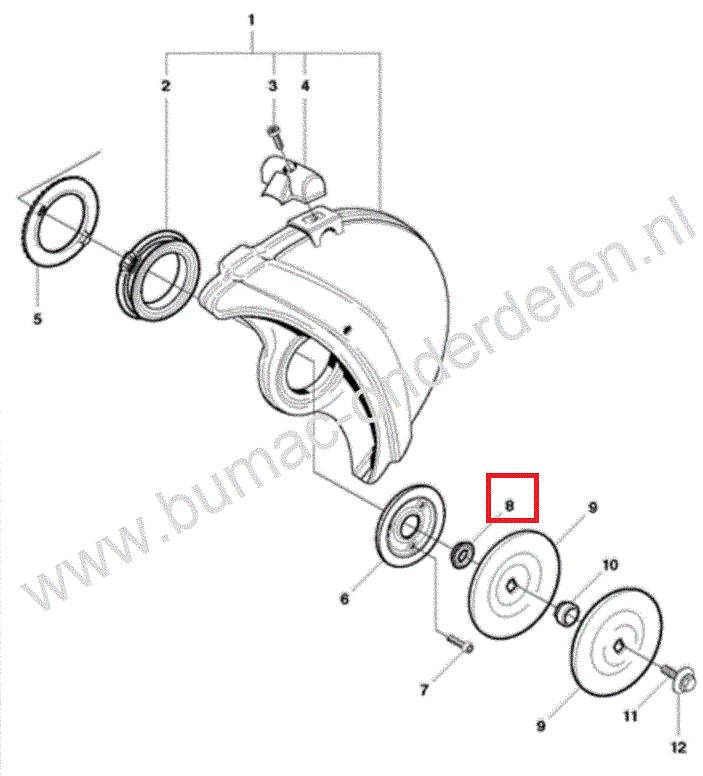 Flensring voor Bevestigen Zaagblad op Husqvarna - Partner Bandenzaag, Motorslijpoer, Stenenzaag, Betonslijper Afdichtingsring voor onder andere K750, K760, K1250, K1260, K1270 RAIL, 371K EPA, 375K EPA, 3120K EPA