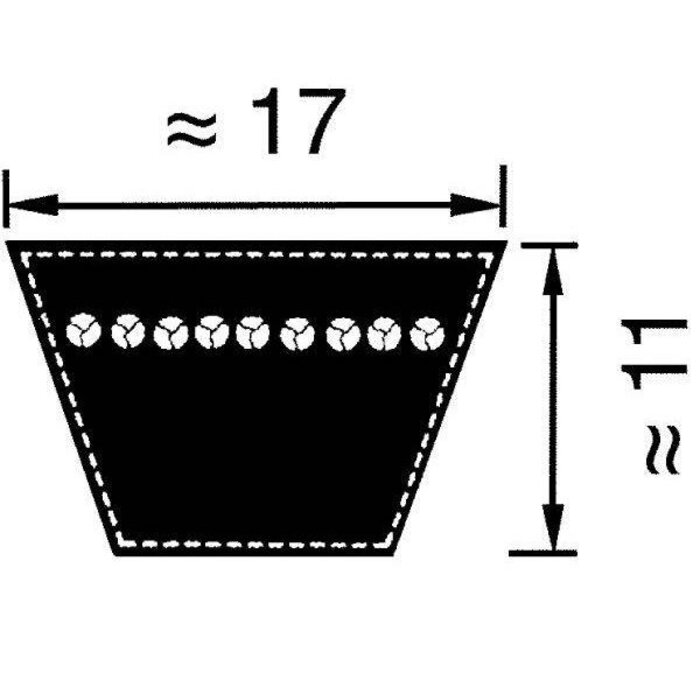 V-Snaar voor Aandrijving van Zitmaaiers - Frontmaaiers, 17x1900 B75