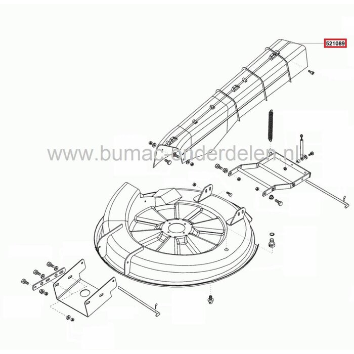 Grasbuis - Uitwerptunnel Alko en Brill Zitmaaier - Frontmaaier - Tuintrekker, T13-82HD - T13-85HD,