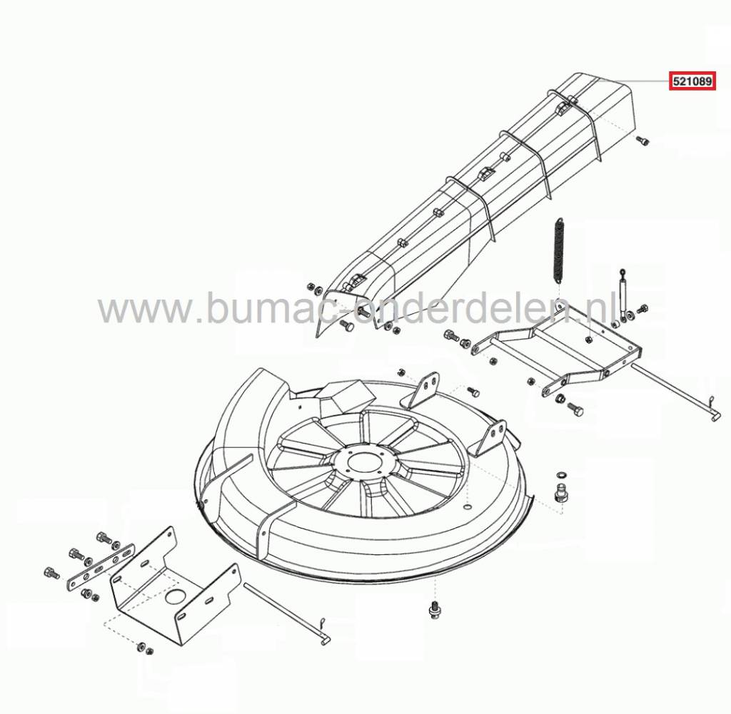 Grasbuis - Uitwerptunnel Alko en Brill Zitmaaier - Frontmaaier - Tuintrekker, T13-82HD - T13-85HD,