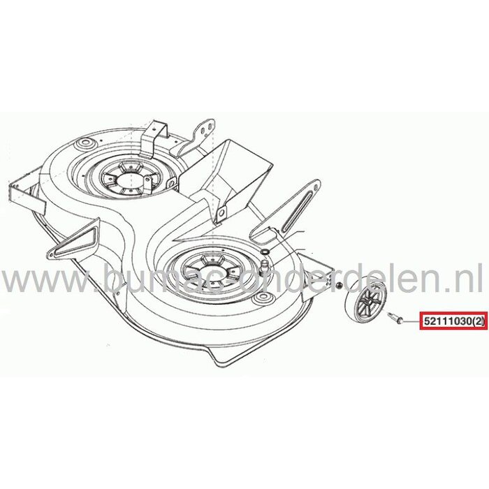 Wielbout voor Alko en Brill Zitmaaier - Frontmaaier - Tuintrekker, Bout voor Maaidek Steunwiel