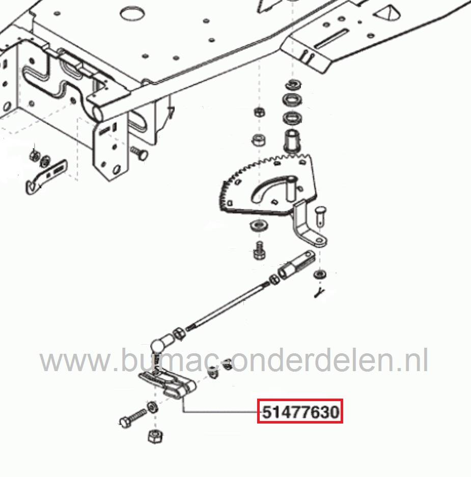 Stuurhendel Alko en Brill Zitmaaier - Frontmaaier - Tuintrekker, Stuurhevel, Arm, T17-102HD Marina, Stuurarm op Fusee voor Wielbesturing