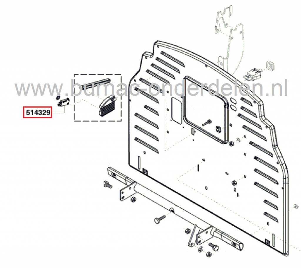 Schakelaar Vangbak Vol voor Alko, Brill, Solo Zitmaaier - Frontmaaier - Tuintrekker