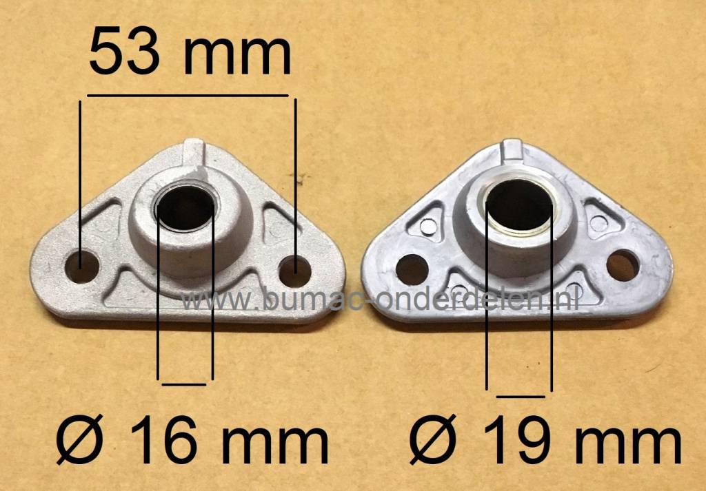 2x Lager met Houder voor Stuuras van Husqvarna, Jonsered, Mcculloch Zitmaaier CT126, CT163T, 164T, 174, 184T, 194, 204T, 224T, CTH2138R, 2642TRE, 195530, GT48, GT54  GTG260TWIN, GTH263T, GTH264, GTH264T, GTH2448T, GTH2452LS, GTH2454T, GTH2572, GTH2648, GT