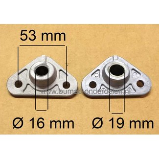 2x Lager met Houder voor Stuuras van Husqvarna, Jonsered, Mcculloch Zitmaaier CT126, CT163T, CT164T, CT174, CT84T, CT194, CT204T, CT224T, CTH2138R, 2642TRE, 195530, GT48, GT54  GTG260TWIN, GTH263T, GTH264, GTH264T, GTH2448T, GTH2452LS, GTH2454T, GTH2572,