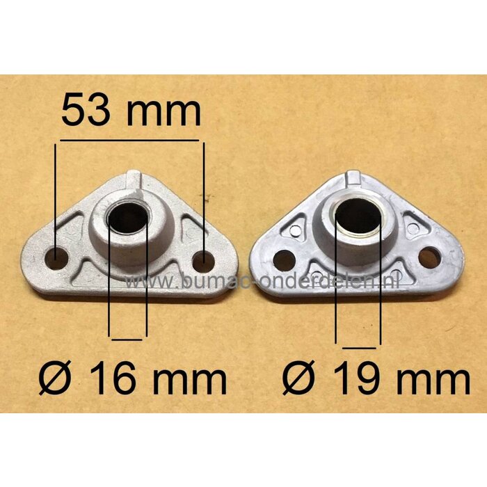 2x Lager met Houder voor Stuuras van Husqvarna, Jonsered, Mcculloch Zitmaaier CT126, CT163T, 164T, 174, 184T, 194, 204T, 224T, CTH2138R, 2642TRE, 195530, GT48, GT54  GTG260TWIN, GTH263T, GTH264, GTH264T, GTH2448T, GTH2452LS, GTH2454T, GTH2572, GTH2648, GT