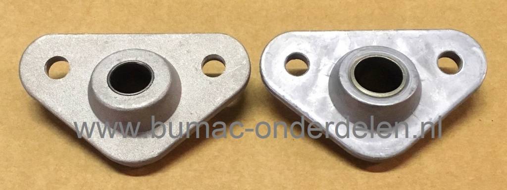 2x Lager met Houder voor Stuuras van Husqvarna, Jonsered, Mcculloch Zitmaaier CT126, CT163T, 164T, 174, 184T, 194, 204T, 224T, CTH2138R, 2642TRE, 195530, GT48, GT54  GTG260TWIN, GTH263T, GTH264, GTH264T, GTH2448T, GTH2452LS, GTH2454T, GTH2572, GTH2648, GT