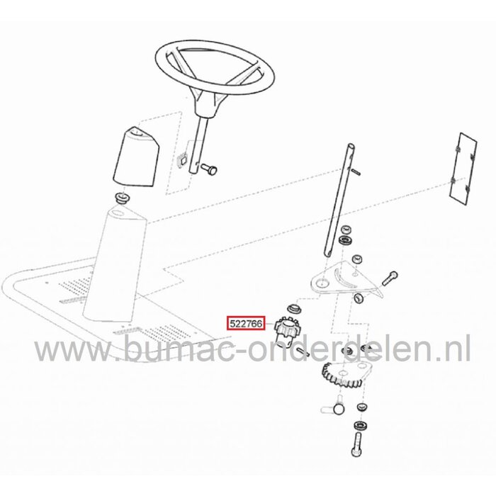 Stuurtandwiel Alko Ride On Zitmaaier - Tuintrekker, Tandwiel 16 Tands, 955ES, 9-55