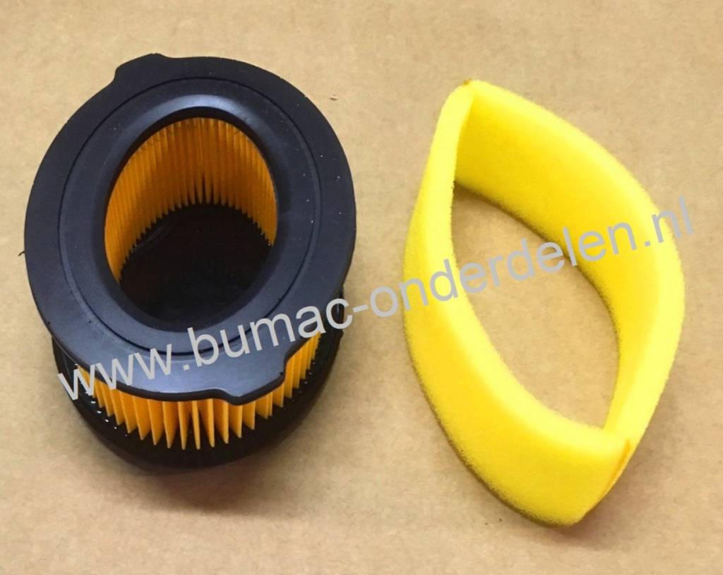 Luchtfilter voor MTD Motor 161VH, 161VHA, 165VH, 165VHA, 165VHB, 165RH, 165RHB, 170AU, 170AUA, 170THA, 170THB, 170VHB met Horizontale Krukas op Tuinfrees, Generator, Verticuteermachine, Veger, Houtversnipperaar, Bladblazer, Kantensnijder, Hakselaar, Aggre
