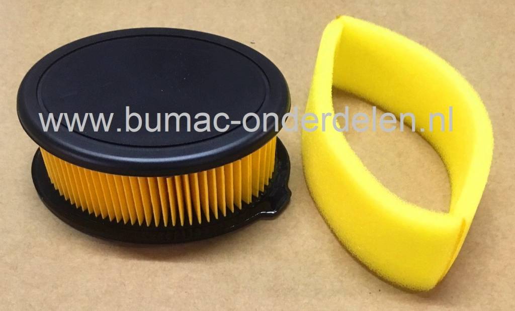 Luchtfilter voor MTD Motor 161VH, 161VHA, 165VH, 165VHA, 165VHB, 165RH, 165RHB, 170AU, 170AUA, 170THA, 170THB, 170VHB met Horizontale Krukas op Tuinfrees, Generator, Verticuteermachine, Veger, Houtversnipperaar, Bladblazer, Kantensnijder, Hakselaar, Aggre