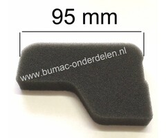 Luchtfilter voor Viking, Stihl, Stiga, Castelgarden, Alpina, Mountfield grasmaaier MB248.0, AL46A, BL450MSQ, Collector46S, Combi48SQ, CS434, ES464, HP185, HW41BA, MULTICLIP47S, S421RHP, SP454, ST140, SP164, TG48TS, WBE140, XC43, schuimfilter, onderdeel
