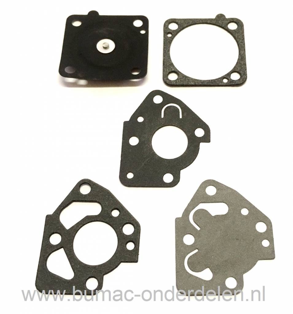 Membraanset voor Nikki Carburateur op Tanaka TAS 23 en 31 cc Bosmaaier, Motortrimmer, Carburateur Reparatieset, Membraan Carburateur, Carburator