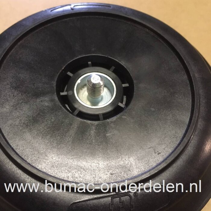 Draadkop TAP-N-GO voor Efco - Stiga - Castelgarden - Mountfield - Alpina Bosmaaier Verdiepte Aansluiting Linkse Draad M8x1,25 Maaikop met Tip Toets voor Draad Verlenging, Maaidraad 2,4 mm Onder andere voor Efco Motorstrimmer, Bermmaaier, Motorzeis