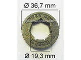 Tandwiel .325 voor Aandrijving van de Zaagketting - Koppelingstrommel op Kettingzaag van Stihl, Husqvarna, Jonsered, Dolmar, Echo, Alko, Stiga, CastelGarden, Oleo Mac, Partner, Mcculloch, Echo, Makita, Hitachi.325