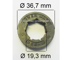 Tandwiel .325 voor Aandrijving van de Zaagketting - Koppelingstrommel op Kettingzaag van Stihl, Husqvarna, Jonsered, Dolmar, Echo, Alko, Stiga, CastelGarden, Oleo Mac, Partner, Mcculloch, Echo, Makita, Hitachi.325