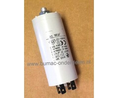 Condensator 20 µF voor Elektrische Grasmaaier, Grasmachine, Hakselaar, Hogedrukreiniger Bosch, Black en Decker, Wolf, Greenway, MTD, Husqvarna, Flymo, Gardena, Brill, Jonsered, Viking, Sabo, Partner, Mcculloch, onderdeel
