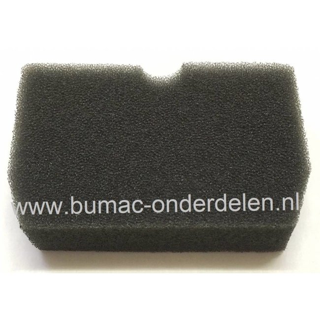 Luchtfilter voor Husqvarna - Jonsered Bosmaaier, Trimmer, Motorzeis Schuimfilter voor Husqvarna 343, 343F, 343FR, 343FRM, 343R, 345FX, 345FXT, 345R, 345RX, Jonsered BC2145, CC2145, FC2145, FC2145S, FC2145W  Lengte 90 mm Breedte 58 mm Hoogte 20 mm