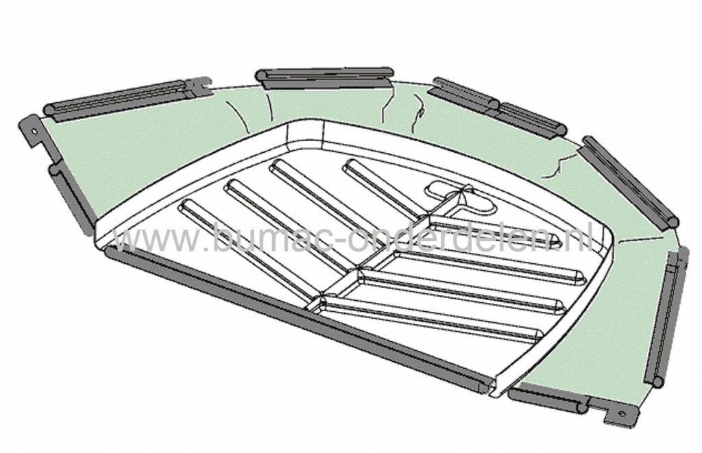 Vangzak 220 Ltr voor Alko, Brill, HVC en Solo Zitmaaier, Trekker, Tuintrekker Net voor Vangbak van T12-85, T13-74, T13-82, T13-85, T13-85HD Zitmaaiers Gras Opvangzak Met een Maaibreedte van 74  82 - 85 Cm Maaidek
