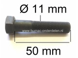 Bout 7/16 UNF voor Motorpoelie Castelgarden - Stiga - Mountfield - Alpina - MTD - Wolf - Bolens - Yardman - CubCadet - Gutbrod Zitmaaier Bout Krukas Poelie Junior 92, F72, J92, JP92, JT92, JR92, JX92, TC102, TC122, TCP102, TCP122, TCR102, TCR122