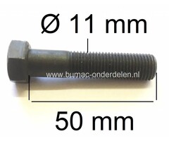 Bout 7/16 UNF voor Motorpoelie Castelgarden - Stiga - Mountfield - Alpina - MTD - Wolf - Bolens - Yardman - CubCadet - Gutbrod  Zitmaaier Bout Krukas Poelie Junior 92, F72, J92, JP92, JT92, JR92, JX92, TC102, TC122, TCP102, TCP122, TCR102, TCR122