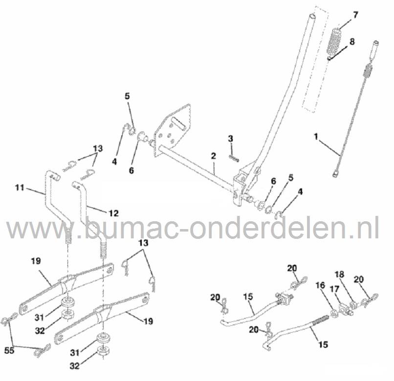 Pin voor Ophanging Maaidek Husqvarna - AYP - Jonsered - Partner - Mc Culloch - Lazer - Wizard - Yardpro, Zitmaaier, Tuintrekker,