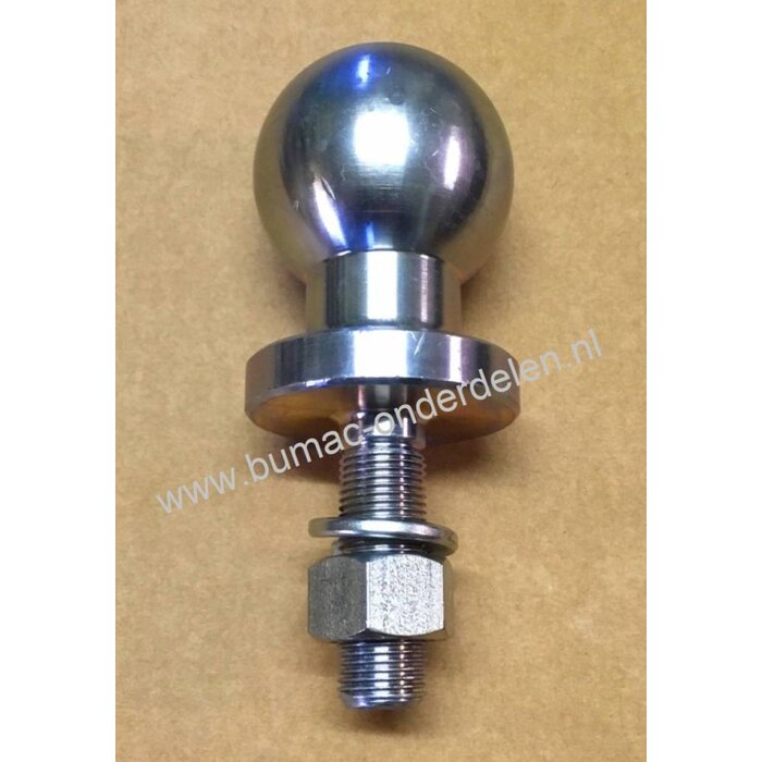 Trekhaakkogel Recht voor Zitmaaier, Frontmaaier, Tuintrekker, Quad Kogel 50 mm Lengte 120 mm Aansluiting 15,9 mm Kogel Koppeling, Kogeltrekpen, onderdeel