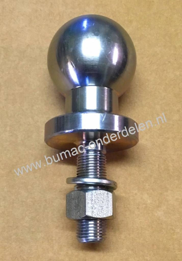 Trekhaakkogel Recht voor Zitmaaier, Frontmaaier, Tuintrekker, Quad Kogel 50 mm Lengte 120 mm Aansluiting 15,9 mm Kogel Koppeling, Kogeltrekpen, onderdeel