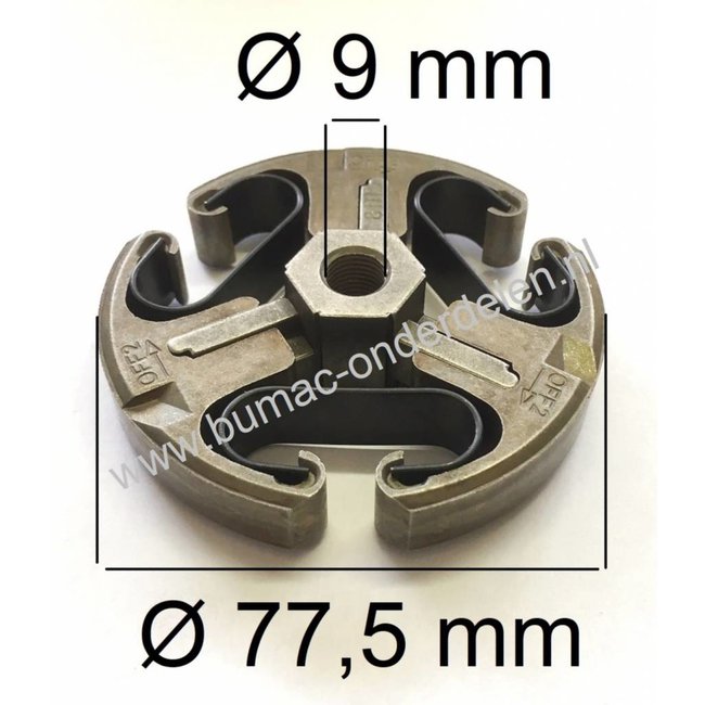 Centrifugaalkoppeling voor Husqvarna - Jonsered Kettingzaag, Bandenzaag, Motorslijper, Doorslijper, Motorzaag, Koppeling onder andere voor Husqvarna 61, 66, 266, 268, 268K, 272XP, 272K, 281 Jonsered 625, 630, 670 Zagen en Slijpers