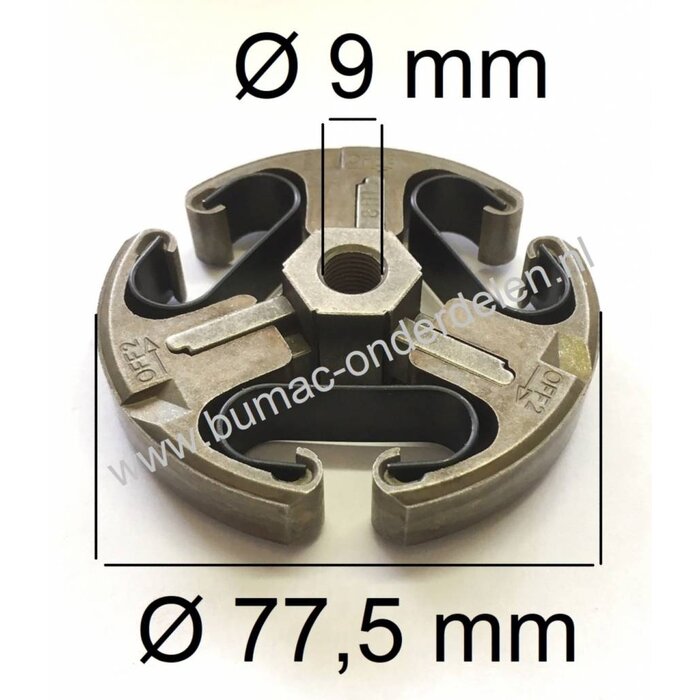 Centrifugaalkoppeling voor Husqvarna - Jonsered Kettingzaag, Bandenzaag, Motorslijper, Doorslijper, Motorzaag, Koppeling onder andere voor Husqvarna 61, 66, 266, 268, 268K, 272XP, 272K, 281 Jonsered 625, 630, 670 Zagen en Slijpers