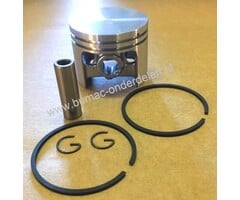 Zuiger Ø 46 mm voor Stihl BR400, BR420 en SR420 Bladblazer, Ruggedragen Blazer, Zuiger compleet met Pistonpen - Zuigerveren en Borgclips, Zuigerset voor Stihl BR 400, BR 420, SR 420 Bladblazer