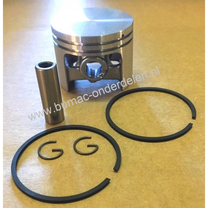 Zuiger voor Stihl BR400, BR420 en SR420 Bladblazer, Ruggedragen Blazer, Zuiger compleet met Pistonpen - Zuigerveren en Borgclips, Zuigerset voor Stihl BR 400, BR 420, SR 420 Bladblazer