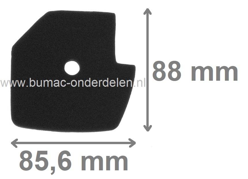 Luchtfilter voor Kawasaki TJ45E Bosmaaier, Trimmer, Bermmaaier, KAWASAKI Luchtfilter van Schuim, Schuimfilters, Luchtfilters Kawasaki TJ 45 E Bosmaaiers, Bermmaaiers, Strimmers, Luchtfilter Spons, Sponsfilter