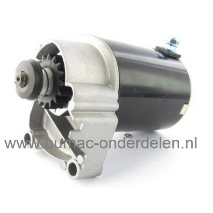 Startmotor voor Briggs en Stratton Motor met 16 Tands Bendix Tandwiel voor Zitmaaiers - Frontmaaiers en Tuintrekkers