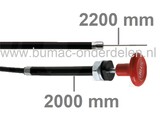 Motorstopkabel Universeel voor Tuintrekkers, Trilplaat, Minikraan, Zitmaaier, Kabel Motorstop, Universele Stopkabel, Bedieningskabel Universeel