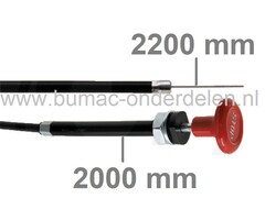 Motorstopkabel Universeel voor Tuintrekkers, Trilplaat, Minikraan, Zitmaaier, Kabel Motorstop, Universele Stopkabel, Bedieningskabel Universeel