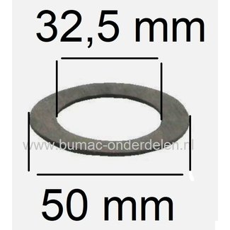 Fiberring voor Monteren van Maaimes bij Wolf - MTD Grasmaaiers Frictieschijf 32,5x50x1,5 mm