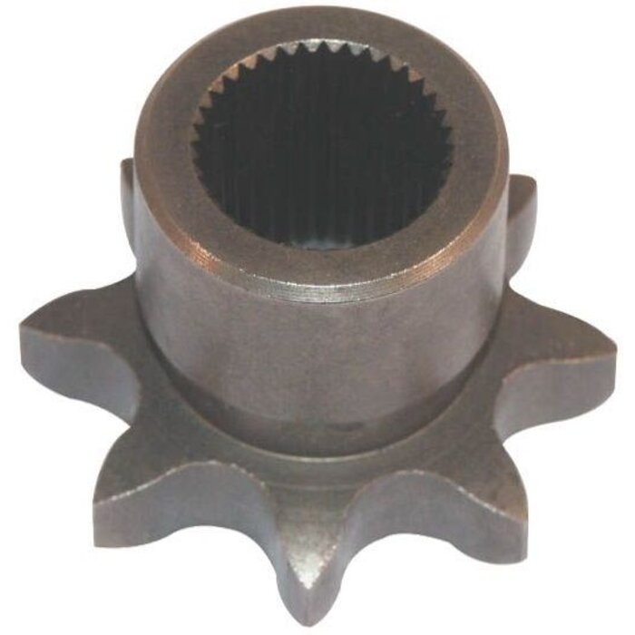 Tandwiel 8 Tands Spline Peerless Aandrijfbak Castelgarden - Stiga - Mountfield - Alpina - Honda - Sabo - Viking - Sabre - Solo - Motec, Modellen na 1999, Zitmaaier - Frontmaaier - Tuintrekker, Tandwiel op Peerless Versnellingsbak