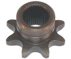 Ketting Tandwiel 8 Tands Spline Peerless Aandrijfbak  Castelgarden - Stiga - Mountfield - Alpina - Honda - Sabo - Viking - Sabre - Solo - Motec, Modellen voor 1999, 102 en 122 Cm, Zitmaaier - Frontmaaier - Tuintrekker, Tandwiel op Peerless Versnellingsbak