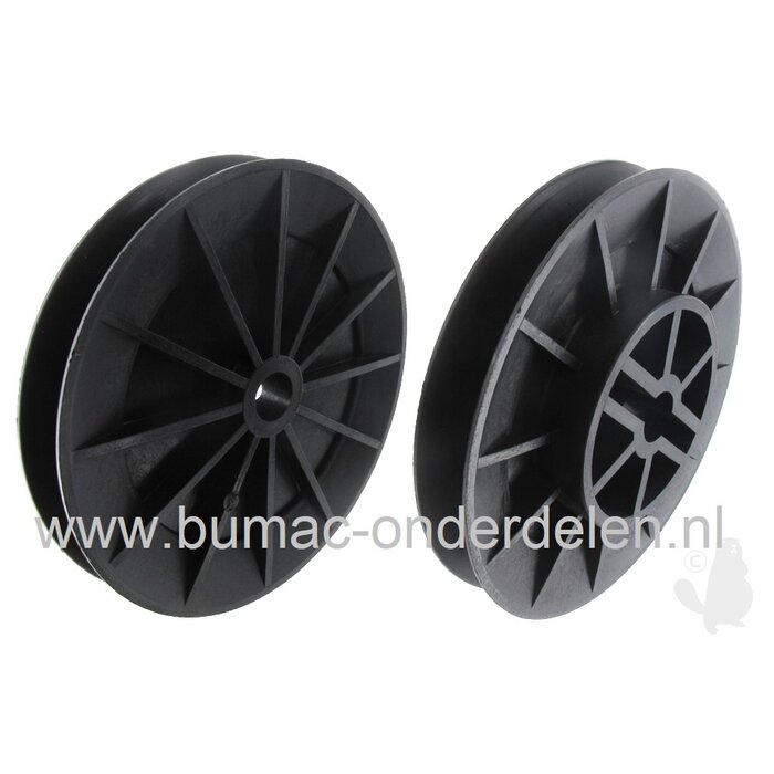 Poelie voor Aandrijfbak van Stiga, Castelgarden, Alpina, Mountfield Grasmaaiers, Pouly voor Tandwielkast GGP Cirkelmaaiers, Benzinemaaiers, Gazonmaaiers, Veegmachines, V snaar poelie, Riemschijf, Aandrijfschijf